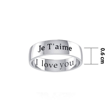 I Love You Sterling Silver Ring TRI976 - Jewelry